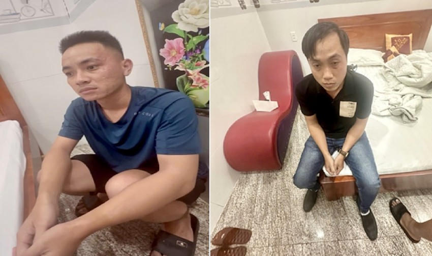 Các đối tượng đã bị công an bắt giữ.