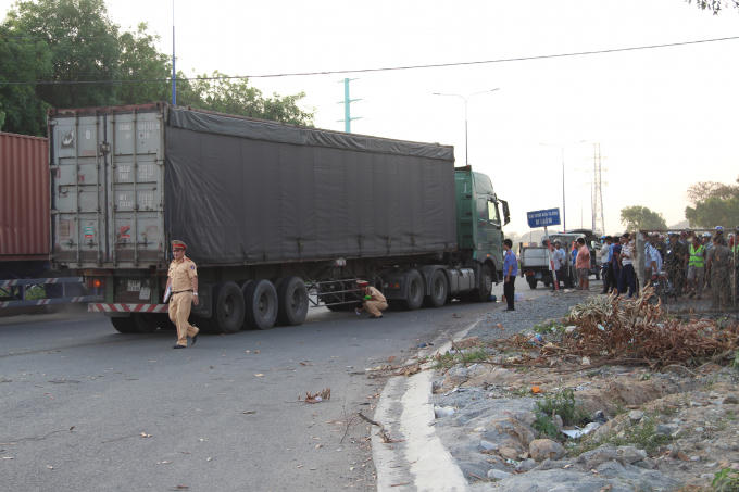 Hiện trường vụ tai nạn.