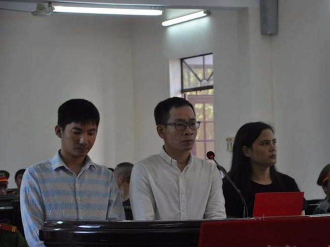 Các bị cáo tại phiên tòa. (Ảnh: báo Pháp luật TP HCM)