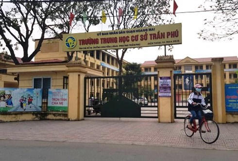 Trường THCS Trần Phú, nơi thầy giáo bị nghi có hành vi dâm ô đối với 7 học sinh nam