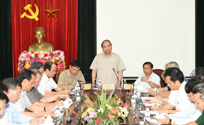 Thủ tướng làm việc với UBND tỉnh Hà Tĩnh.