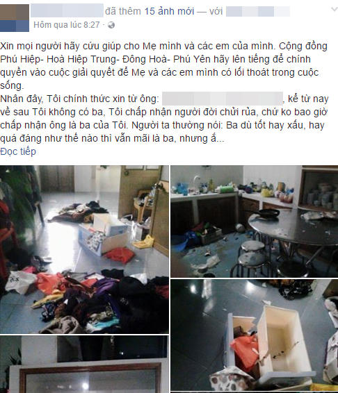 T&acirc;m sự đẫm nước mắt của c&ocirc; g&aacute;i l&ecirc;n facebook k&ecirc;u cứu khỏi sự h&agrave;nh hạ của cha