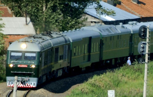 Đoàn tàu cố lãnh đạo Kim Jong-il từng sử dụng khi sang thăm Trung Quốc năm 2010. Ảnh: Kyodo.