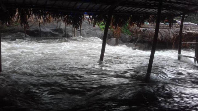 Ông Nguyễn Thanh Tâm – Trưởng ban quản lý Khu nghỉ mát Suối Voi cho biết; hiện tượng xảy ra chiều hôm qua tại suối Voi là khá bất thường. (Ảnh: FB Trần Anh Khoa)