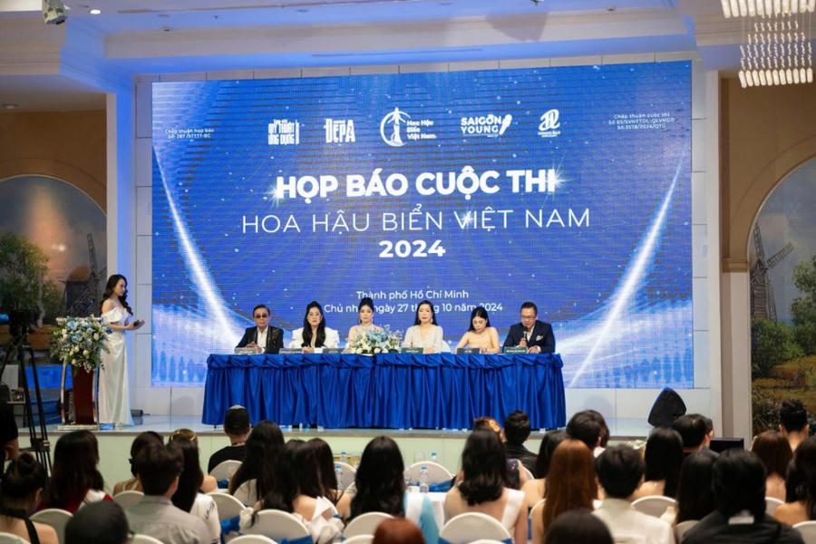 Chia sẻ của Th.s, Hoa hậu Lê Thị Thơ ,chủ tịch cuộc thi Hoa Hậu Biển Việt Nam 2024 tại họp báo công bố cuộc thi diễn ra vào ngày 27/10.