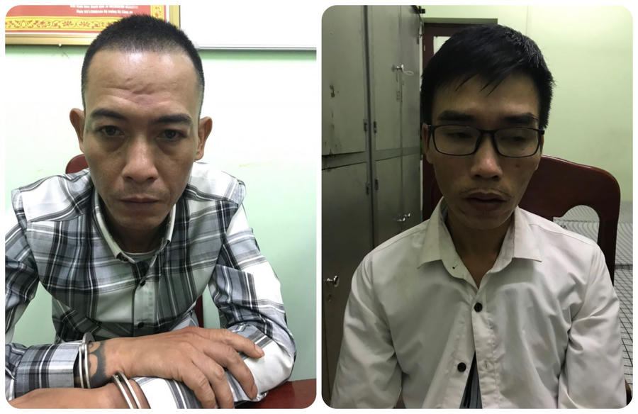 Hình ảnh đối tượng Nguyễn Văn Hiệp (trái) và Đồng Văn Hiếu (phải)