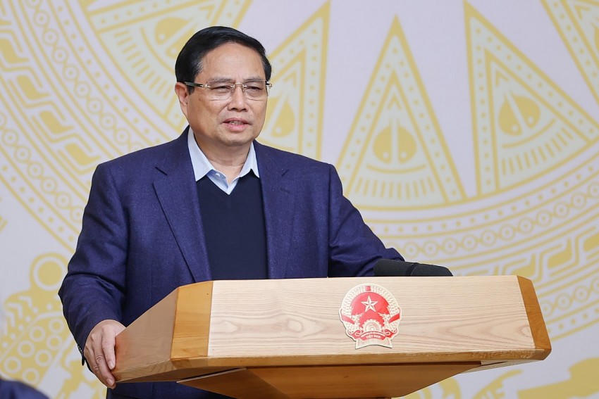 Thủ tướng Chính phủ Phạm Minh Chính phát biểu tại phiên họp. Ảnh VGP