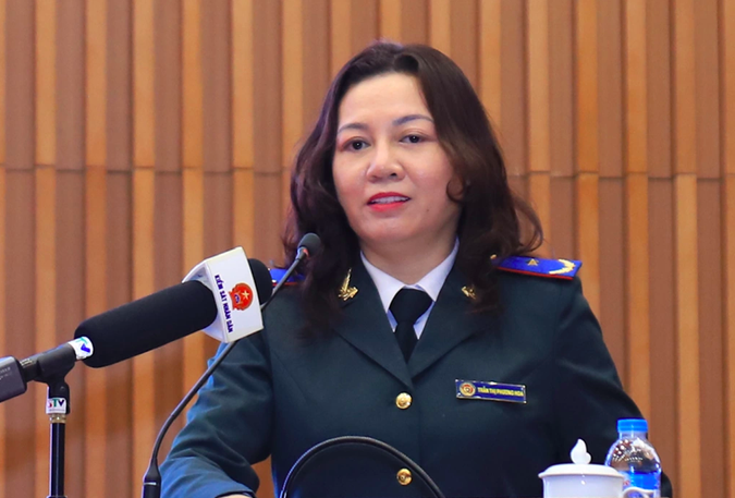 Bà Trần Thị Phương Hoa, Phó Tổng cục trưởng Tổng cục Thi hành án dân sự (Ảnh: VKSNDTC).
