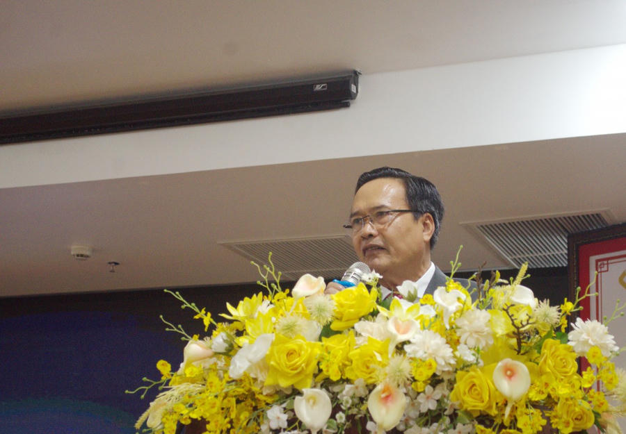 ThS. BS Phạm Thanh Vũ - Chủ tịch HĐQT, Tổng Giám đốc Bệnh viện Đa khoa Thanh Vũ Medic Bạc Liêu, phát biểu tại lễ ra mắt hệ thống máy MRI 3.0 Tesla.