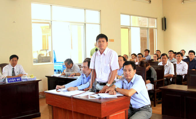 Các bị cáo tại phiên tòa.