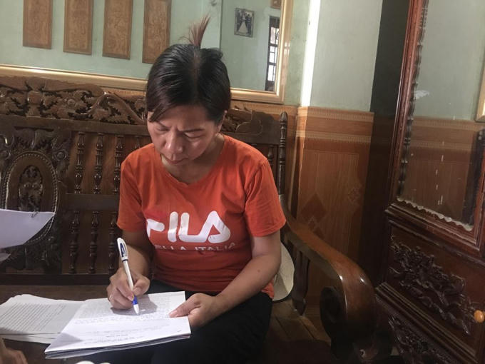 Bà Trần Thị Thanh Tâm, người gửi đơn cầu cứu đến Tòa soạn.