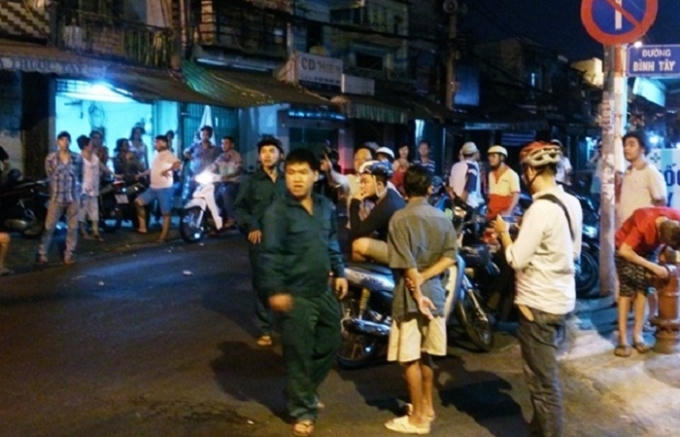 Hiện trường được các lực lượng chức năng phong tỏa.