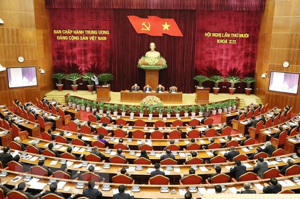 Toàn cảnh Hội nghị Ban Chấp hành Trung ương lần thứ 10, Khóa XII. (Ảnh: TTXVN)