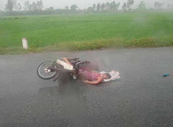 Hiện trường xảy ra vụ tai nạn.