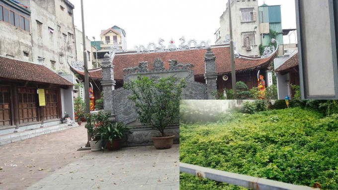 Nghìn mét đất bỏ hoang gần 20 năm cạnh đình Vĩnh Tuy, Hai Bà Trưng, Hà Nội. (Ảnh Lý Ly).