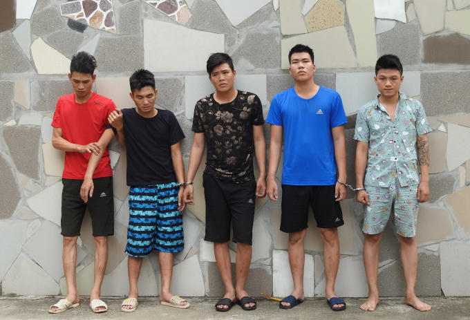 Các đối tượng tại cơ quan điều tra.