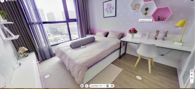 Trải nghiệm VR tại một căn hộ trên cenhomes.vn. Nguồn: Cenhomes.