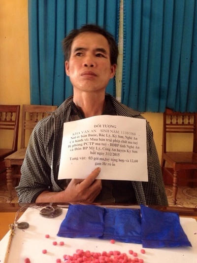 Đối tượng Kha Văn An bị lực lượng chức năng bắt giữ (Ảnh tư liệu)