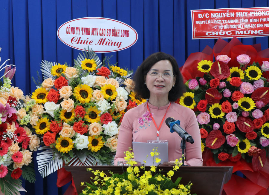 Bà Trần Tuyết Minh - Tân Chủ tịch Hội Hữu nghị Việt Nam - Campuchia tỉnh Bình Phước nhiệm kỳ 2022 - 2027