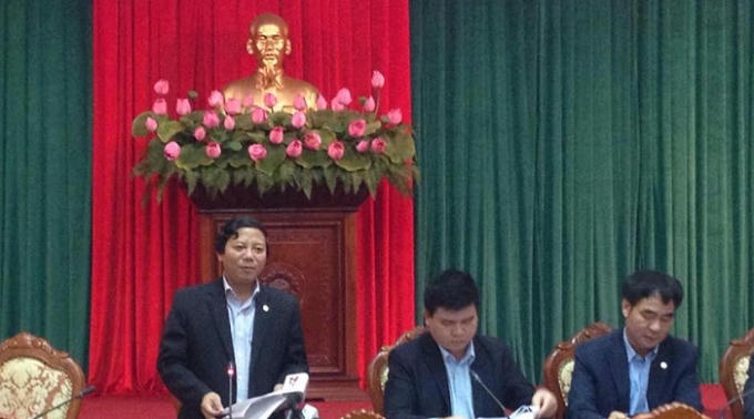 Ông Hoàng Đức Hạnh, Phó Giám đốc sở Y tế Hà Nội thông tin tại buổi giao ban báo chí.