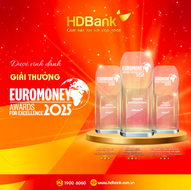 “Cú hat-trick” Euromoney 2025 là sự ghi nhận cho những bước tiến mạnh mẽ của HDBank, khẳng định bản lĩnh tiên phong, khát vọng đổi mới và vị thế quốc tế của ngân hàng Việt Nam.