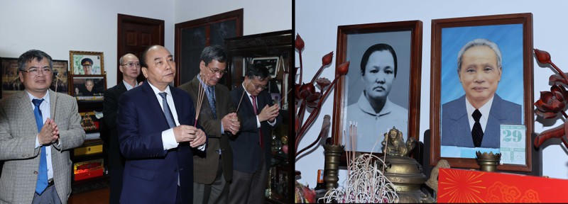 Thủ tướng Nguyễn Xuân Phúc khẳng định dâng hương, đồng chí Phạm Văn Đồng, Thủ tướng Chính phủ và Chủ tịch Hội đồng Bộ trưởng từ năm 1955 đến năm 1987. Ảnh VGP