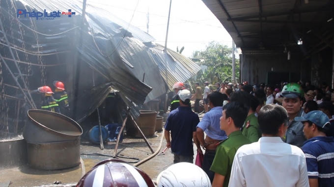Hiện trường vụ cháy.
