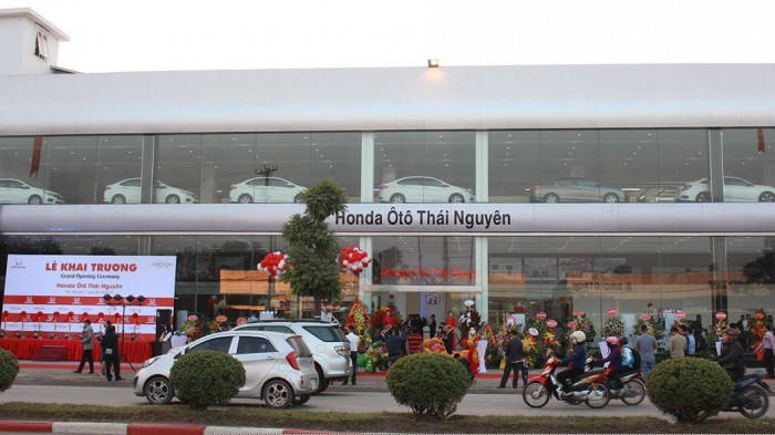 Đại lý Honda ô tô Thái Nguyên, nơi xảy ra vụ việc.