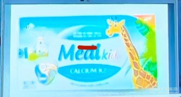 Sản phẩm Medi Kid Calcium K2 được cơ quan chức năng nghi là hàng giả (Ảnh: Báo Lạng Sơn).