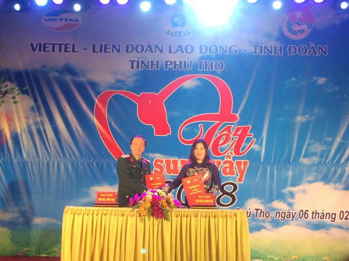 Viettel Phú Thọ và LĐLĐ tỉnh đã ký kết chương trình thỏa thuận hợp tác chăm lo lợi ích đoàn viên Công đoàn.