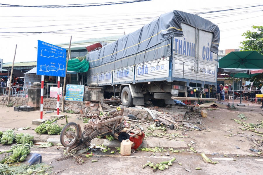 Hiện trường vụ tai nạn.