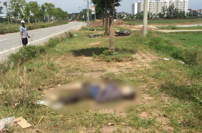 Khu vực phát hiện thi thể nạn nhân.