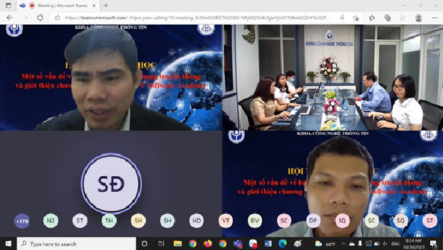 ThS. Cao Ngọc Ánh - Phó trưởng Khoa CNTT phát biểu khai mạc hội thảo.