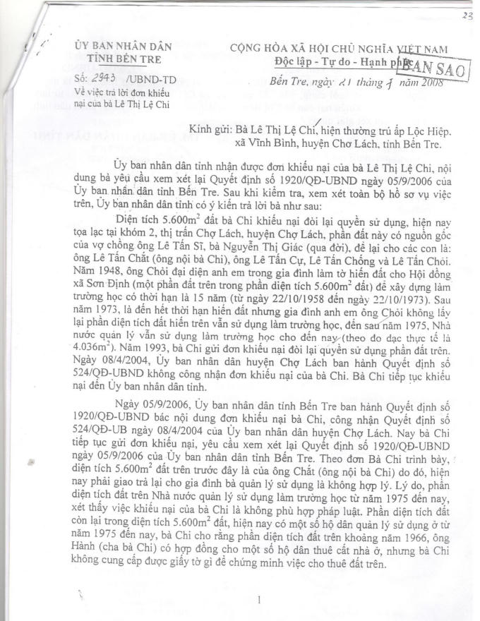 Bến Tre: Oan khuất chuyện cho mượn đất xây trường, mất luôn đất ở?