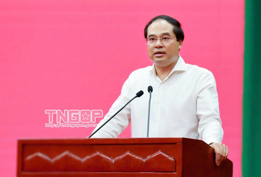 Đồng chí Bí thư Tỉnh ủy Thái Nguyên Trịnh Xuân Trường bày tỏ mong muốn hai tỉnh sẽ thúc đẩy các hợp tác toàn diện và chặt chẽ hơn nữa.