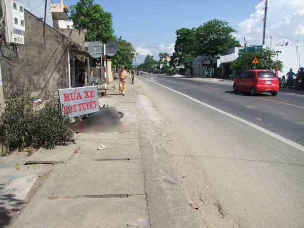 Hiện trường vụ tai nạn. Ảnh: BATGT QN.