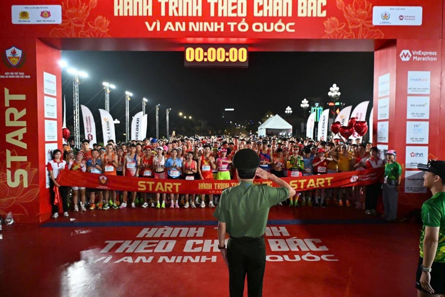 Hơn 2.000 vận động viên tham dự giải chạy “Hành trình theo chân Bác – Vì an ninh Tổ quốc” năm 2025 - Ảnh BTC cung cấp.