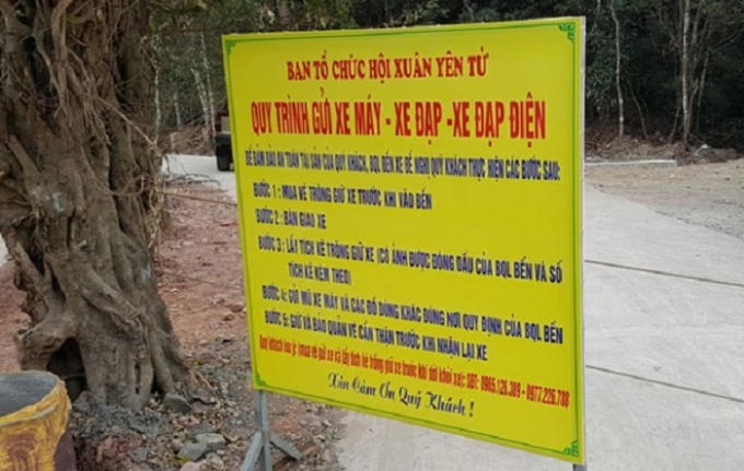 Xe điện không đăng ký, đăng kiểm vẫn liều chở khách ở Yên Tử