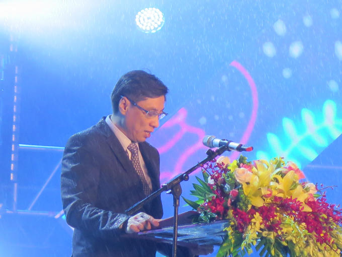 Ông Lê Đức Vinh - Phó Bí thư tỉnh ủy, Chủ tịch UBND tỉnh Khánh Hòa phát biểu tại buổi lễ.