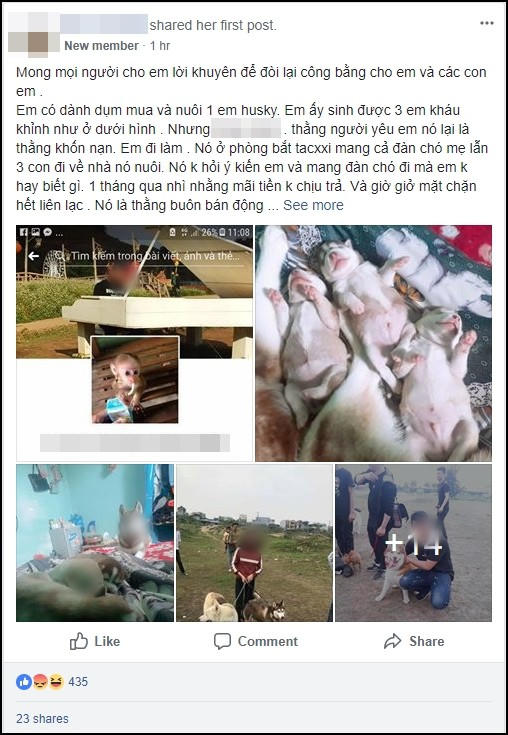 B&agrave;i đăng của M.T tr&ecirc;n Facebook - Ảnh chụp m&agrave;n h&igrave;nh