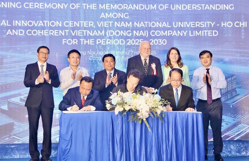 Trung tâm Đổi mới sáng tạo Quốc gia và Đại học Quốc gia TP HCM ký kết Bản ghi nhớ hợp tác với Công ty TNHH Coherent Việt Nam giai đoạn 2025-2030.