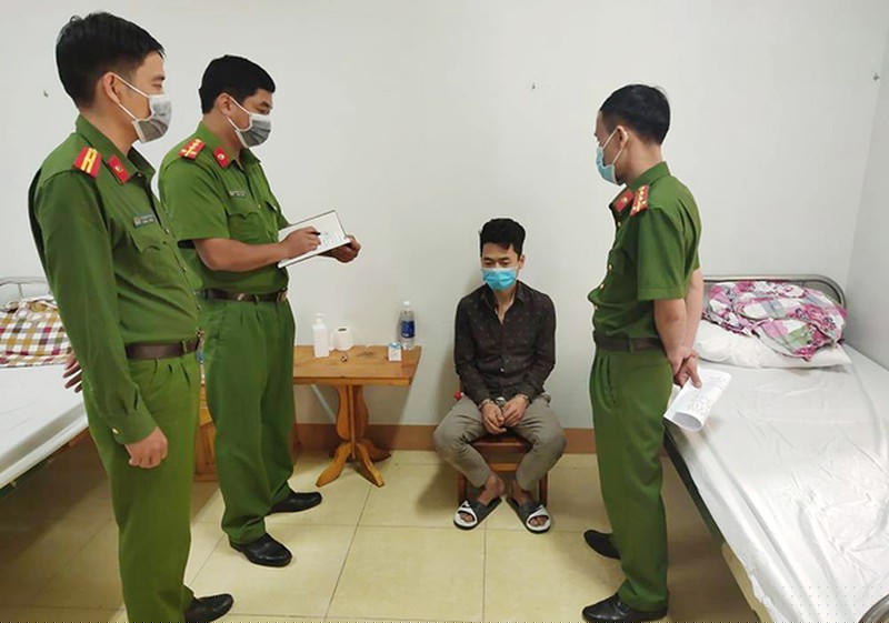 Đối tượng Trần Mạnh Hùng bị bắt giữ.