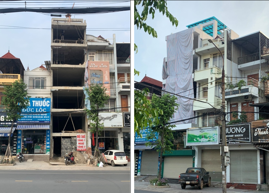 Ảnh chụp công trình xây dựng sai phép của gia đình ông Nguyễn Tuân