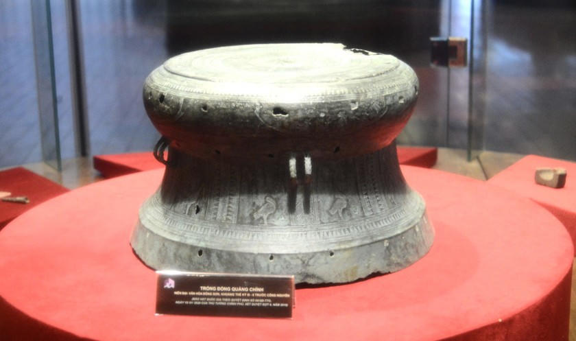 Trống đồng Quảng Chính. Ảnh: Quang Hà