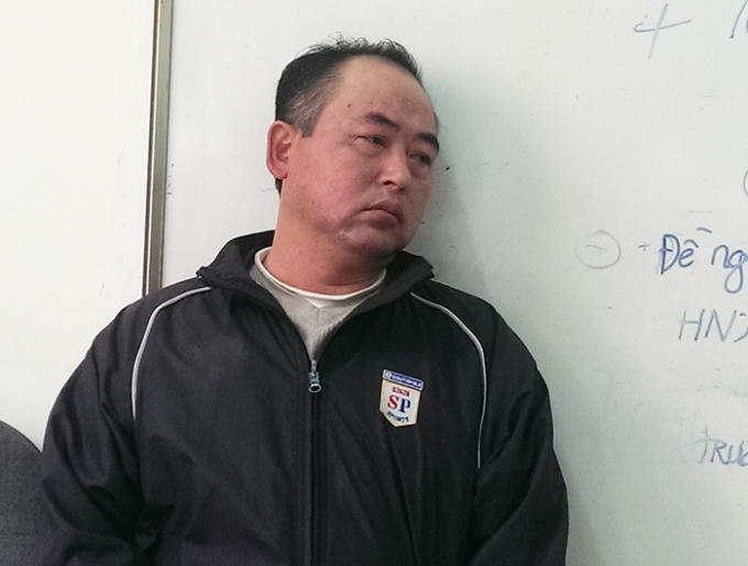 Đối tượng Trần Văn Tản, đang bị tạm giữ hình sự tại Công an quận Thanh Xuân.