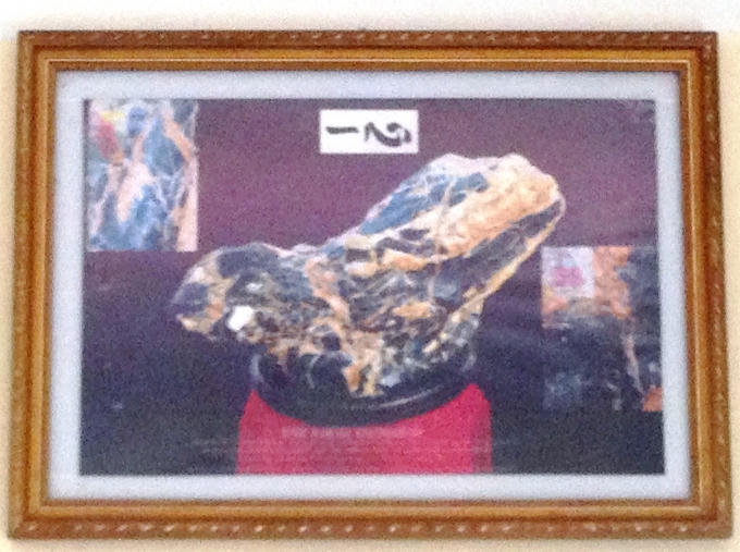 Bức tranh ông Nhàn chụp và treo trang trọng trong ngôi nhà.