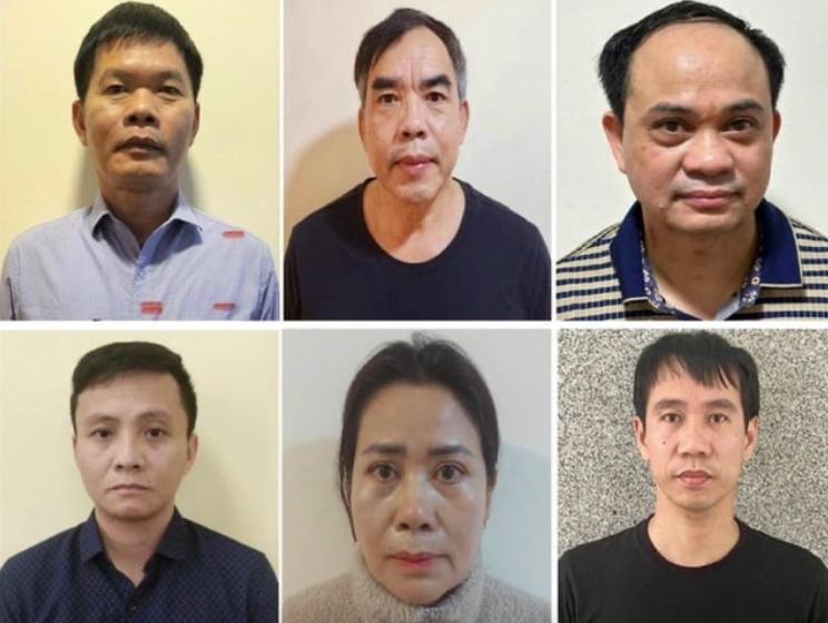 Một số bị cáo từng là cựu cán bộ thuộc tỉnh Vĩnh Phúc. Ảnh Bộ Công an