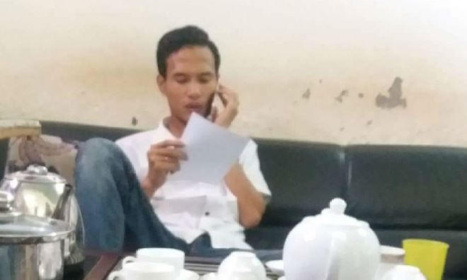 Ông Thắng làm việc với PV.