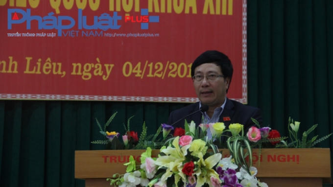 Phó Thủ tướng Phạm Bình Minh phát biểu tại Hội nghị.