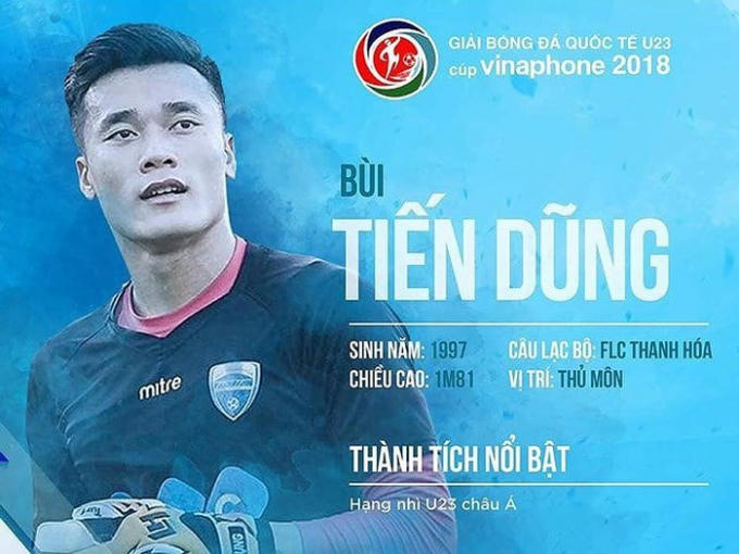 Thủ môn: Tiến Dũng